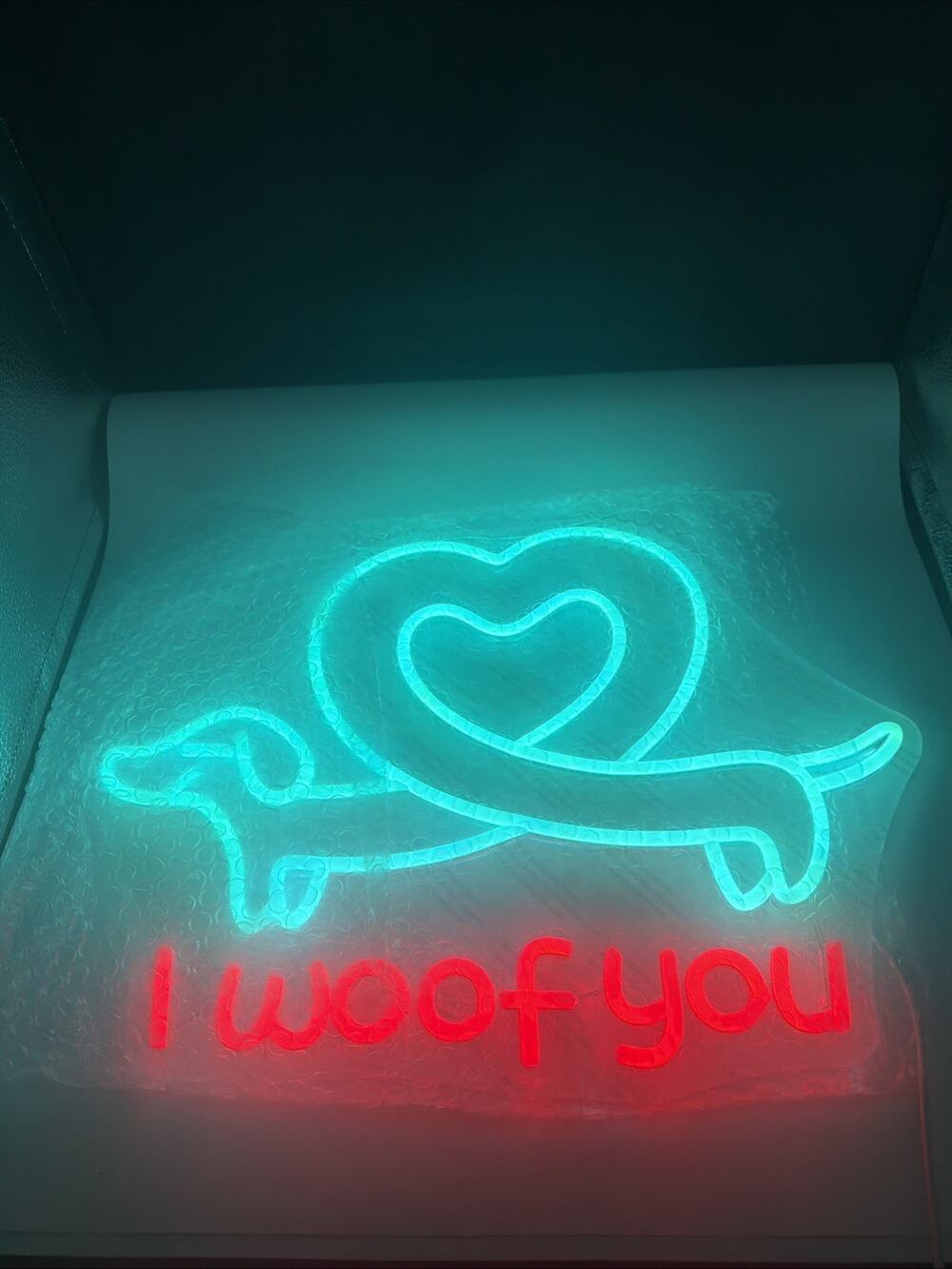 I Woof You Neon Sign No Box 13x13